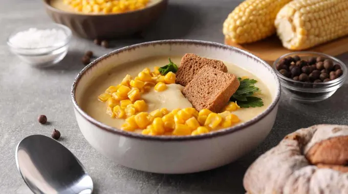 شوربة الذرة الصحية واللذيذة