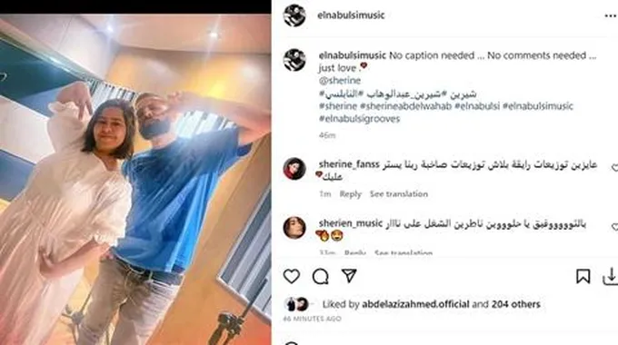 شيرين عبد الوهاب تطل بالأبيض من داخل استديو